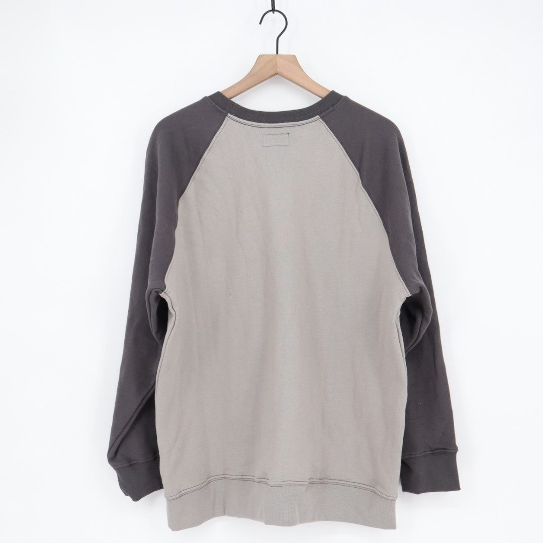 American Giant Colorblock Midweight Sweatshirt Mens L Gray Charcoal Fleece Lined