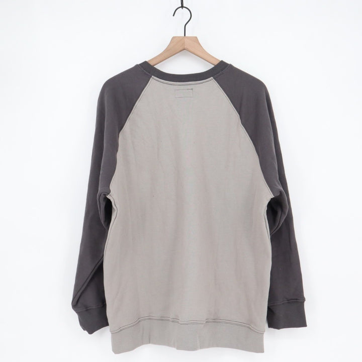 American Giant Colorblock Midweight Sweatshirt Mens L Gray Charcoal Fleece Lined