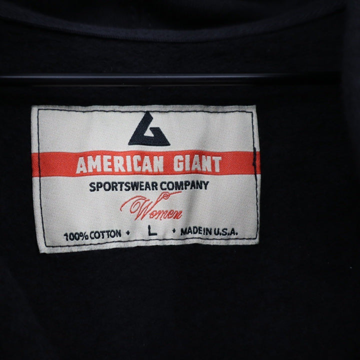 American Giant Sportswear Company Women's Black Cotton Full Zip Hoodie Size L