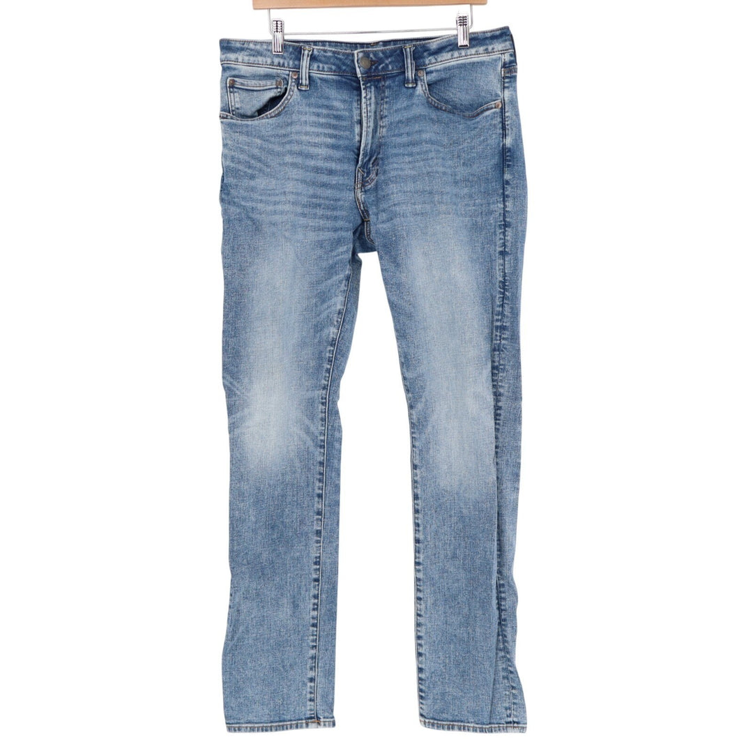 American Eagle Outfitters Jeans Mens 34x34 Blue Denim Cotton Stretch Skinny Leg