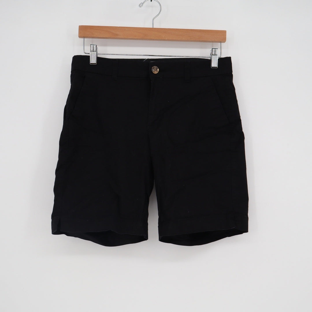Old Navy Everyday Short Womens 6 Black Mid-Rise Chino Cotton Stretch Casual