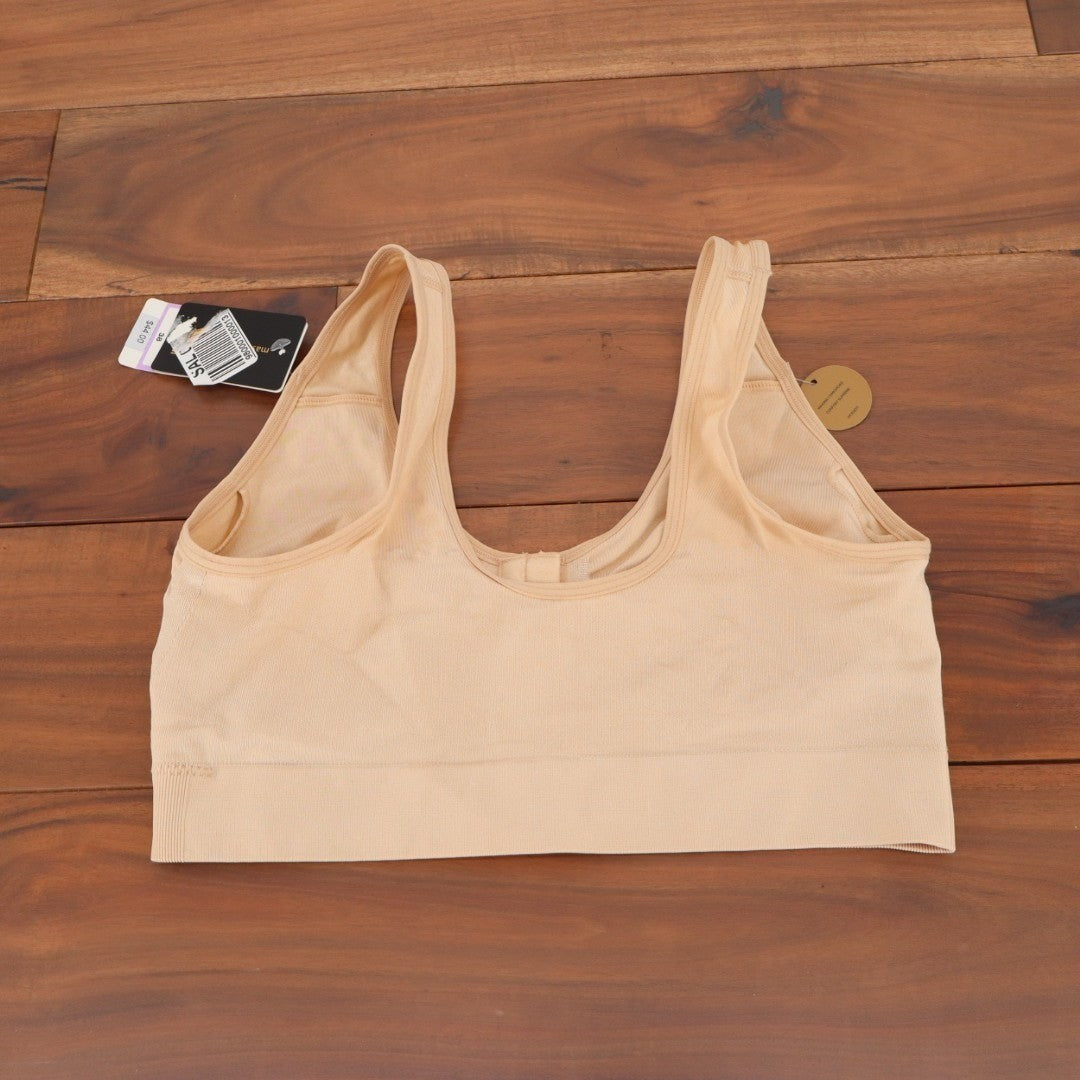 Wacoal B-Smooth Front Close Bralette Bra Womens 38 Nude Nylon Stretch Wirefree