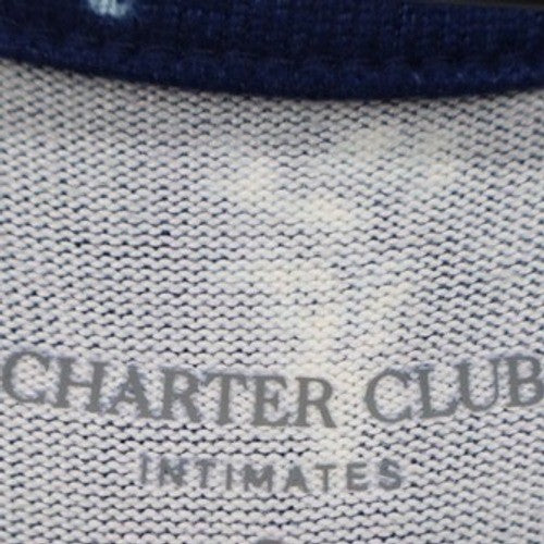 Charter Club Intimates Womens Large Navy Blue Forest Soft Knit Sleep Shirt