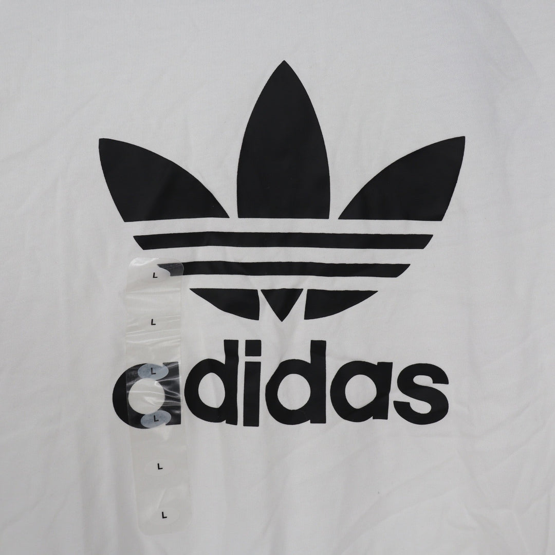 Adidas Originals Kids Trefoil Tee White Black Logo Graphic T-Shirt Size L