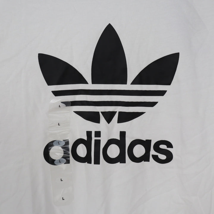 Adidas Originals Kids Trefoil Tee White Black Logo Graphic T-Shirt Size L