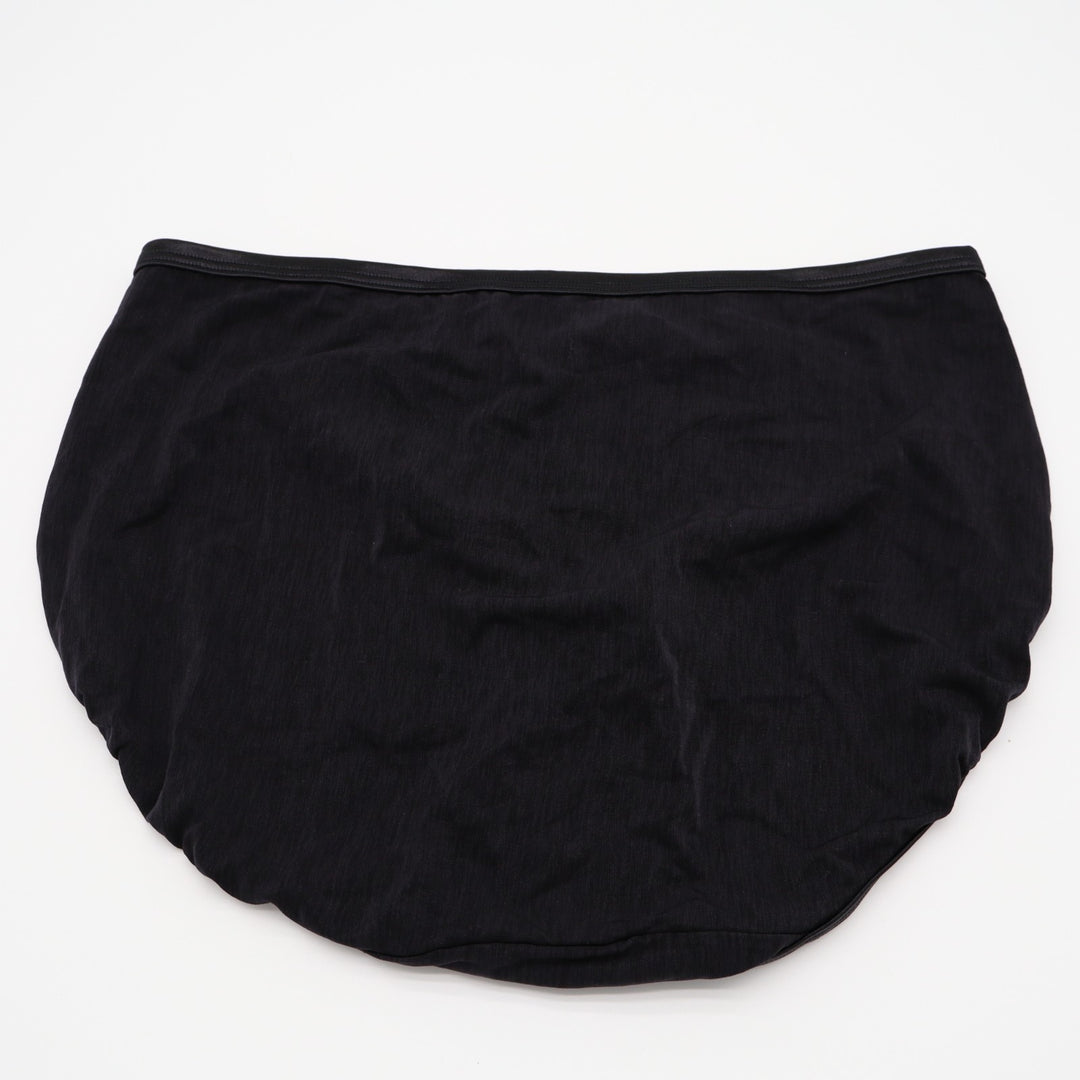 Vanity Fair Illumination Hi Cut Brief Panty Womens 8/XL Black Nylon Underwear