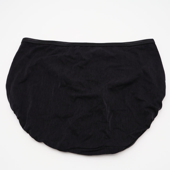 Vanity Fair Illumination Hi Cut Brief Panty Womens 8/XL Black Nylon Underwear