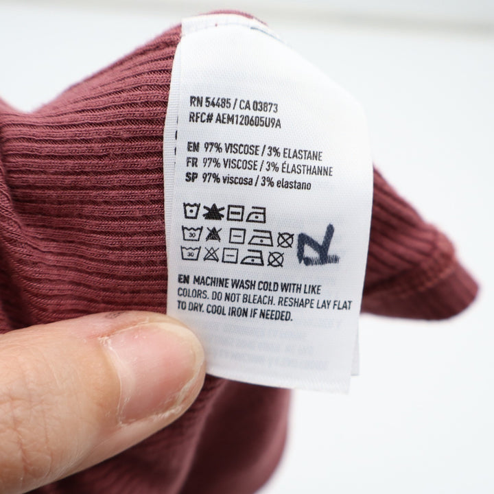American Eagle Outfitters Soft & Sexy Crop Tube Top Womens L Burgundy Strapless