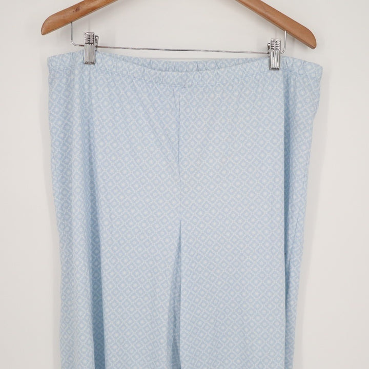 Charter Club Intimates Pajama Pants Womens XL Blue Snowflake Cotton Straight Leg