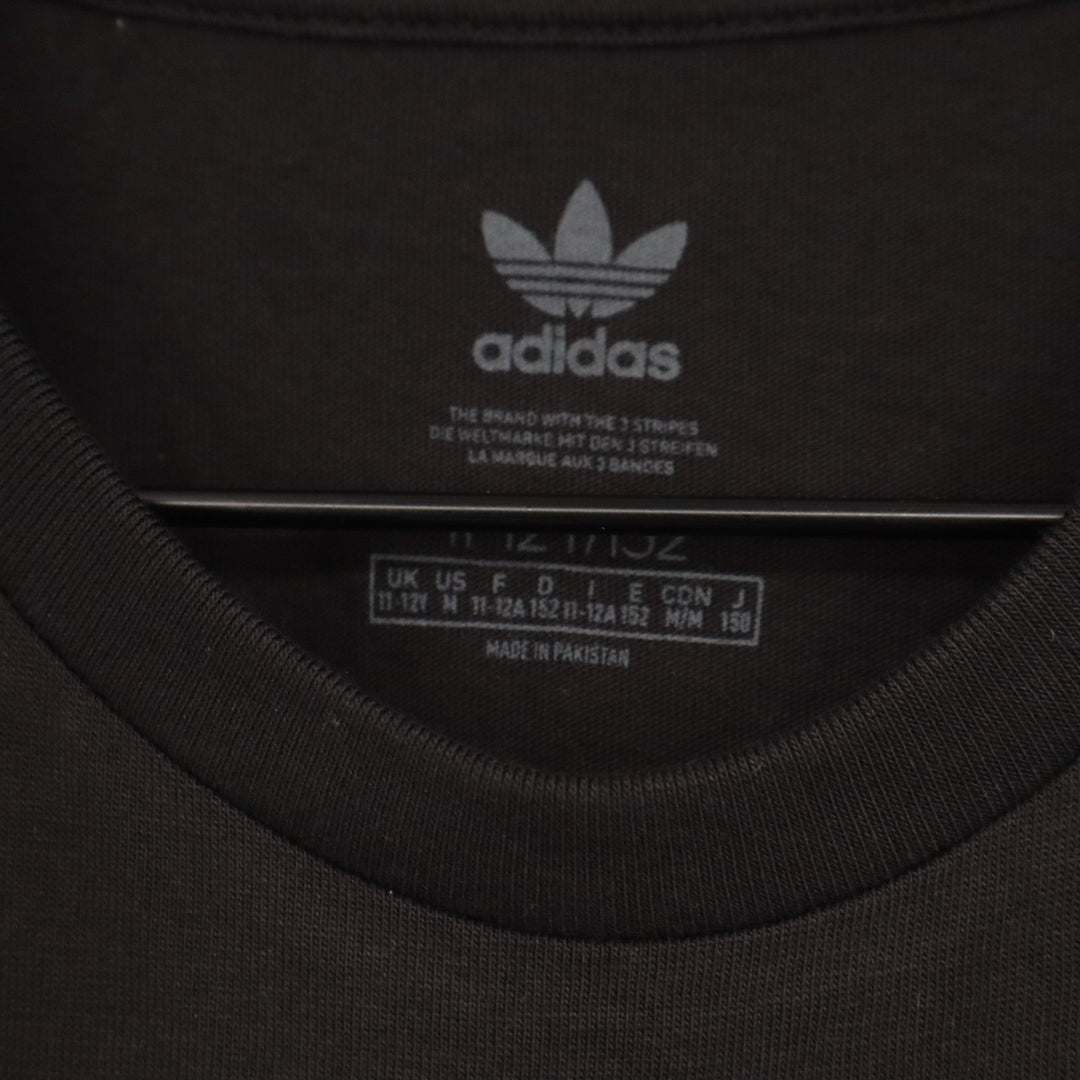 Adidas Originals Kids Trefoil Tee Black White Logo T-Shirt Size Medium M