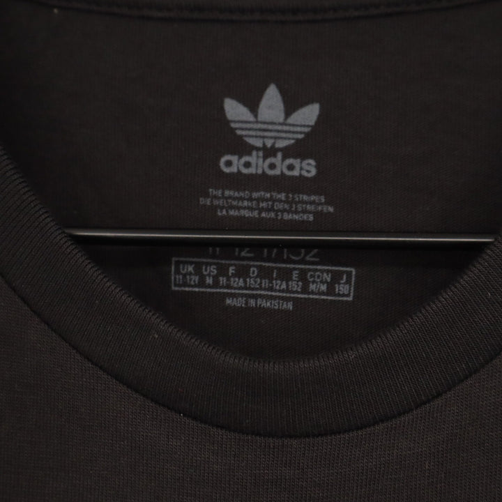 Adidas Originals Kids Trefoil Tee Black White Logo T-Shirt Size Medium M