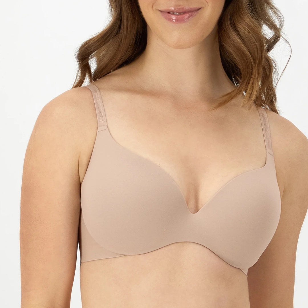 Maidenform Dreamwire Back Smoothing Underwire T Shirt Bra Womens 36D Beige Nylon