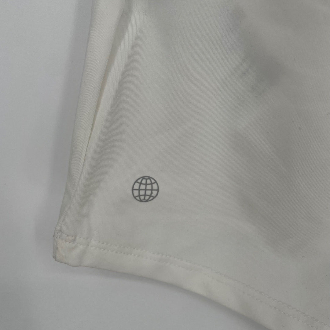 Adidas Golf Polo Shirt Women XL Long Sleeve White UPF 50 Quarter Zip Athleisure