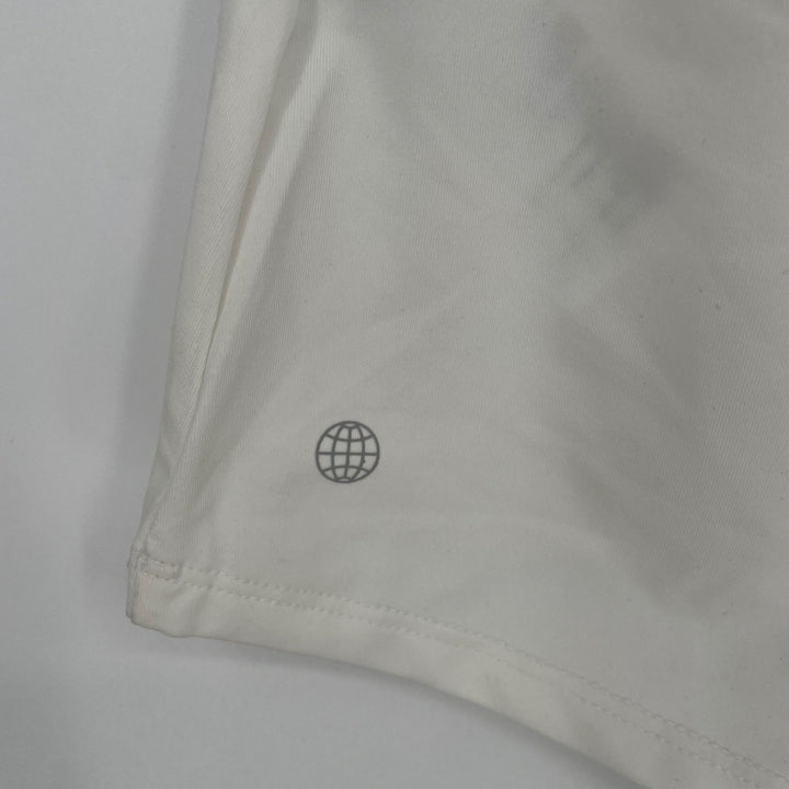 Adidas Golf Polo Shirt Women XL Long Sleeve White UPF 50 Quarter Zip Athleisure