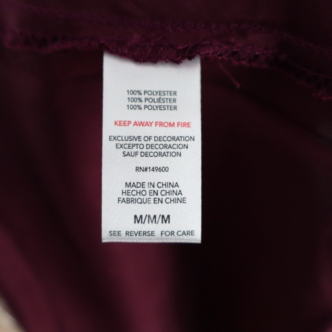 Flora By Flora Nikrooz Lingerie Nightgown Womens Medium Red Satin Venise Trim