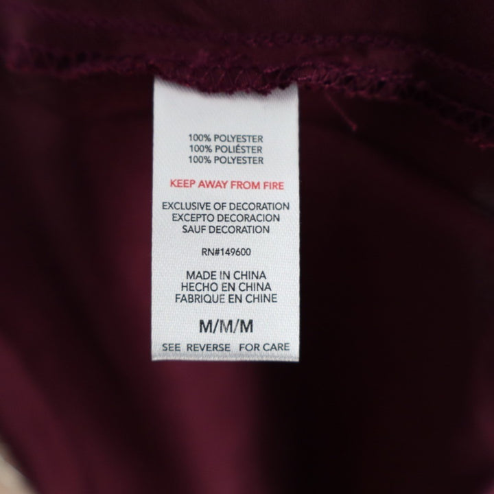 Flora By Flora Nikrooz Lingerie Nightgown Womens Medium Red Satin Venise Trim