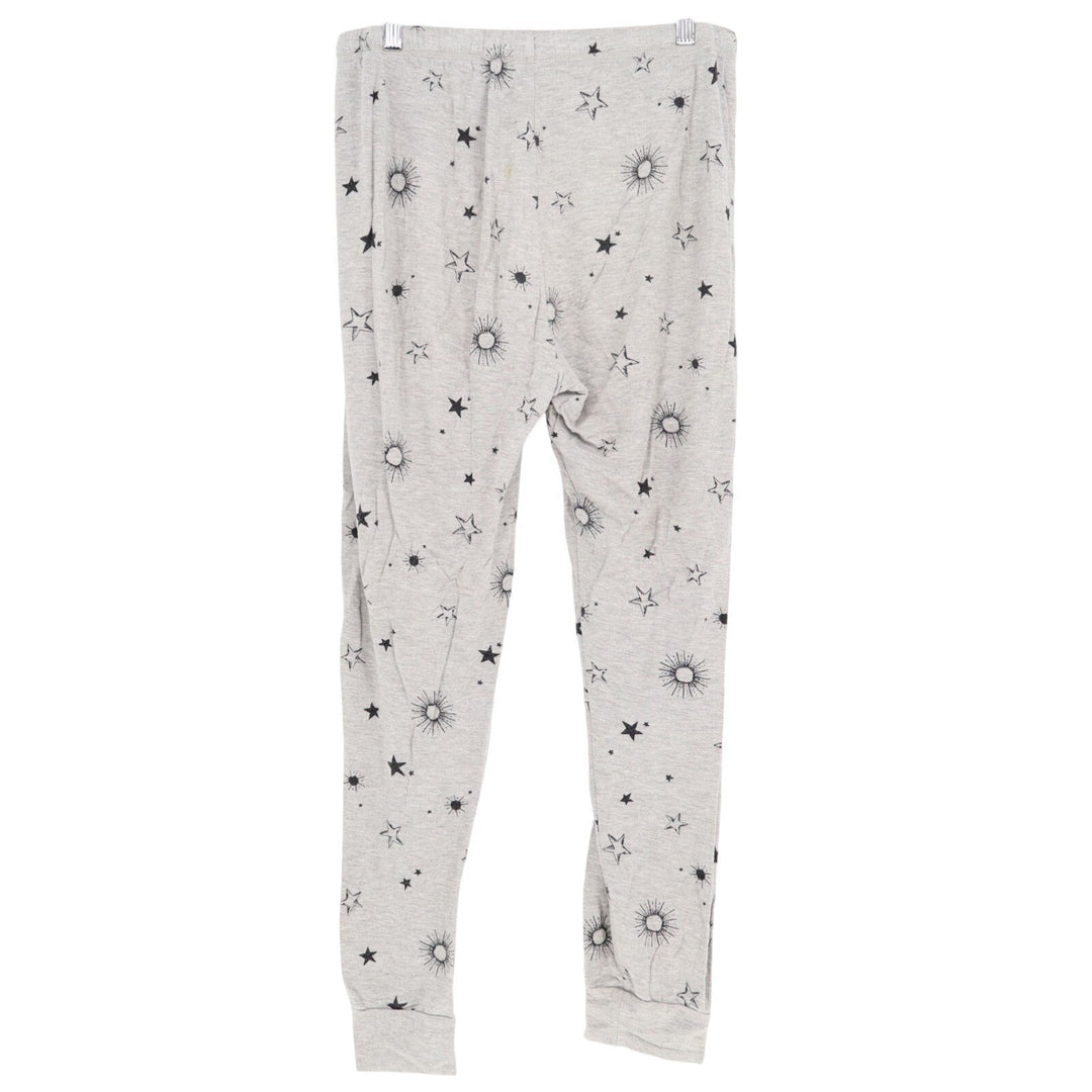 Z Supply Pajama Pants Womens Small Heather Gray Star Sun Celestial Print Jogger