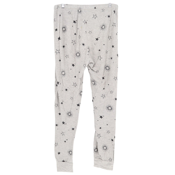 Z Supply Pajama Pants Womens Small Heather Gray Star Sun Celestial Print Jogger