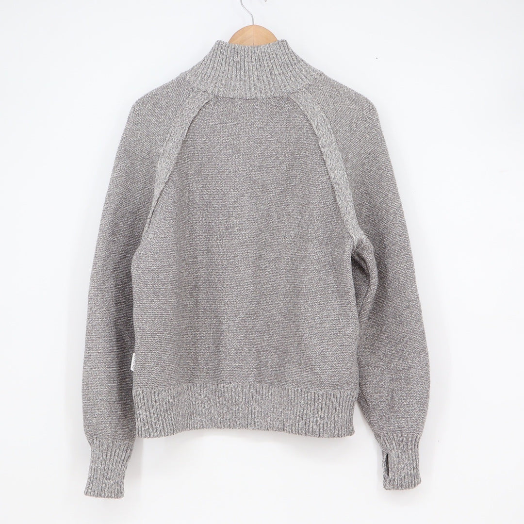 OFFLINE by Aerie Womens XS Grey Marled Quarter Zip Pullover Sweater Thumbholes