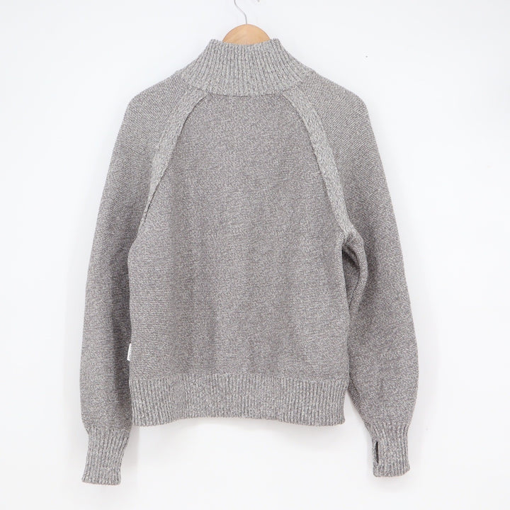 OFFLINE by Aerie Womens XS Grey Marled Quarter Zip Pullover Sweater Thumbholes