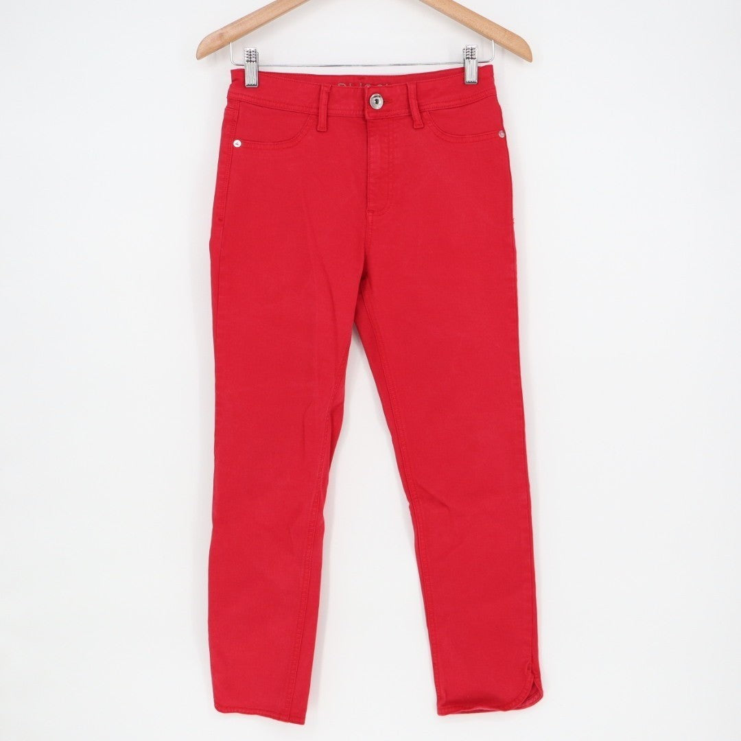 DL1961 Ankle Jeans Womens 27 Red Denim Cotton Stretch Mid Rise Streetwear Travel