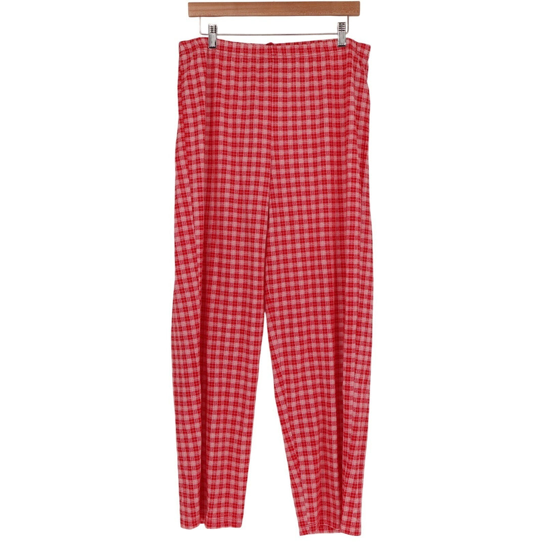Charter Club Intimates Pajama Pants Womens Medium Red White Gingham Sleepwear