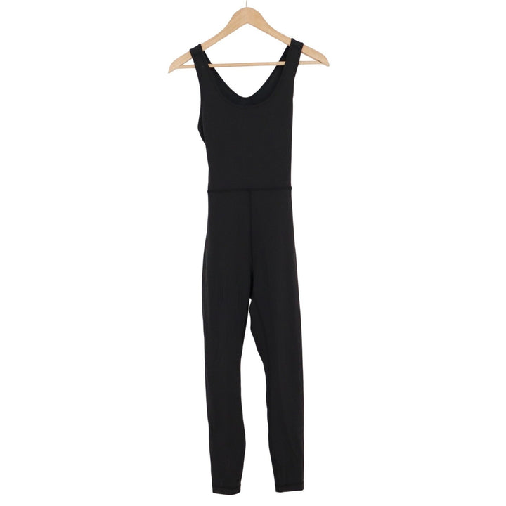 Lululemon Black Sleeveless Open Back Athletic Jumpsuit Unitard Leggings