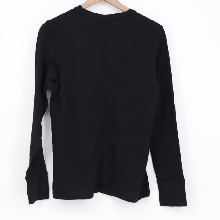 American Giant Premium Slub T-Shirt Womens Medium Black Long Sleeve Crew Neck