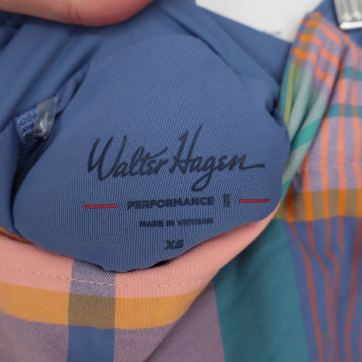 Walter Hagen P11 16" Lightweight Core Skort Modern Madras Plaid Womens XS NEW