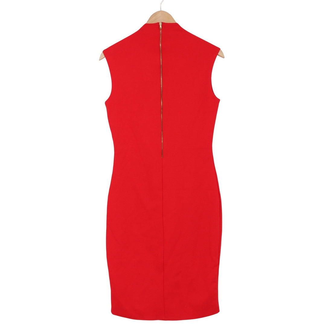 Rolla Coster Dress Womens L Red Sleeveless Sheath V-Neck NWT