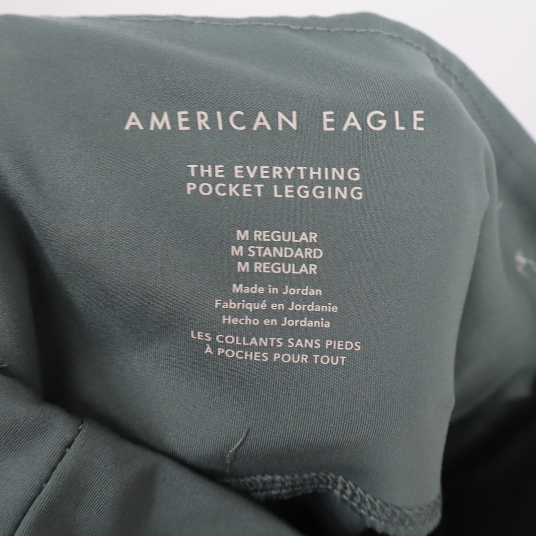 American Eagle Leggings Womens M The Everything Pocket Legging Green Excellent