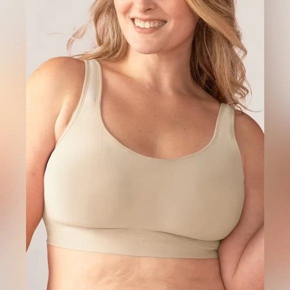Shapermint Essentials Everyday Comfort Straps Wireless Shaping Bra Beige Medium