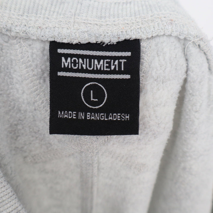 Monument Mens Heather Gray Jogger Sweatpants Fleece Lined Size L