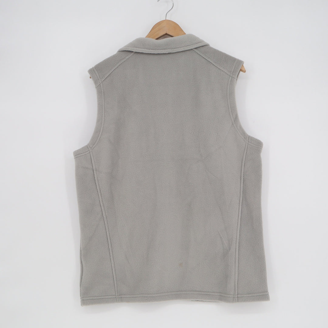 Columbia Mens Grey Fleece Full Zip Vest XM1024 Size Medium
