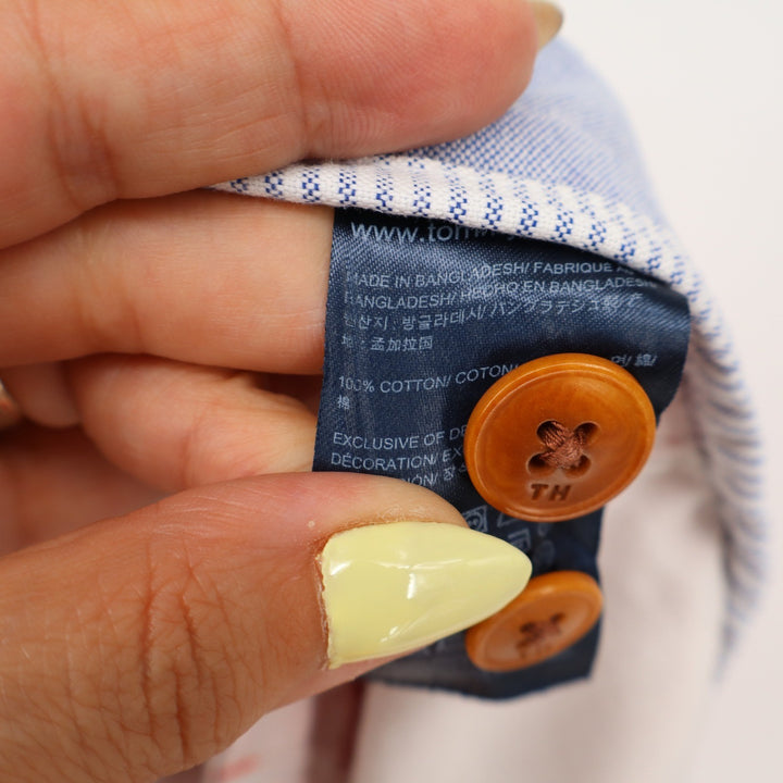 Tommy Hilfiger Mens Custom Fit Chino Shorts Coral Orange Cotton Size 34