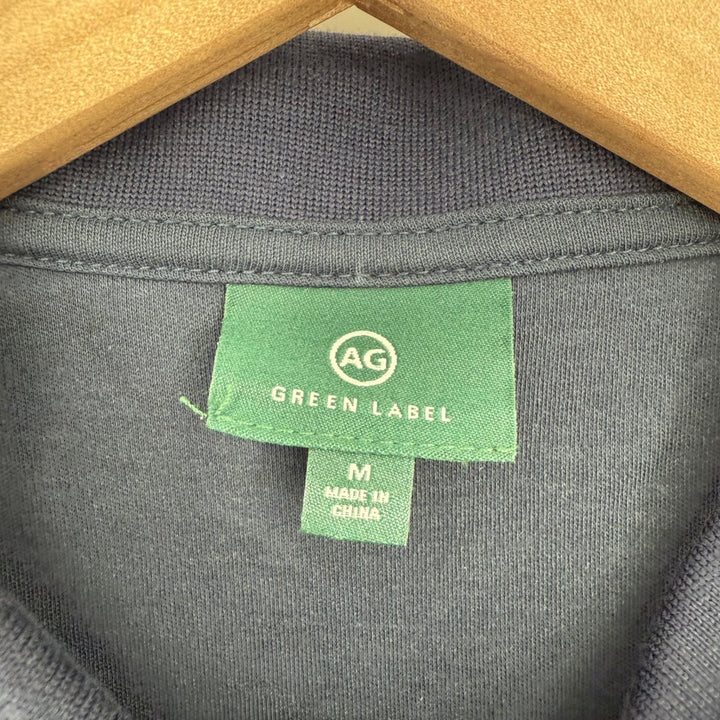 AG Green Label Mens Polo Shirt Navy Blue Size M Short Sleeve