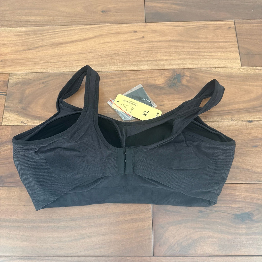 Truekind Daily Comfort Wirefree Shaper Bra Black XL Seamless Design