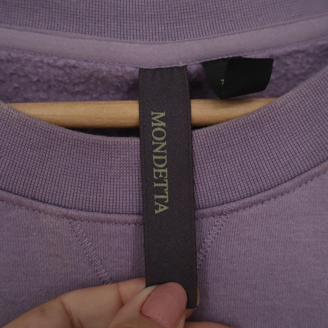 Mondetta Womens Purple Mauve Crewneck Sweatshirt Kangaroo Pocket Small