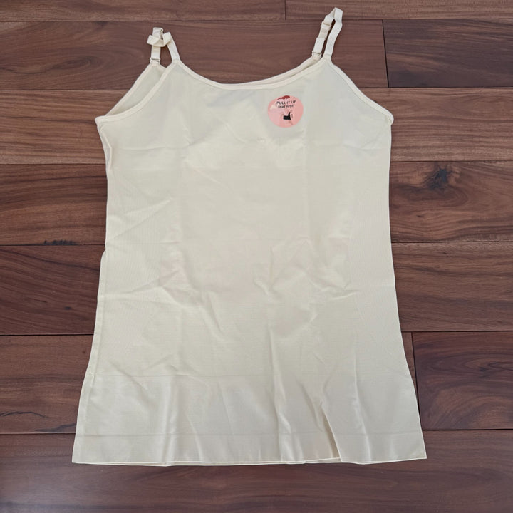 Shapermint Essentials Scoop Neck Cami Top Womens 4XL Beige Adjustable Strap Logo