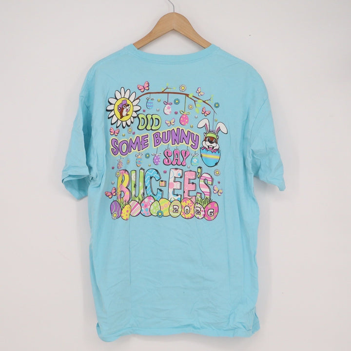 Buc-ee's Easter 2023 Did Some Bunny Say Buc-ee's Blue T-Shirt Mens XL Beaver