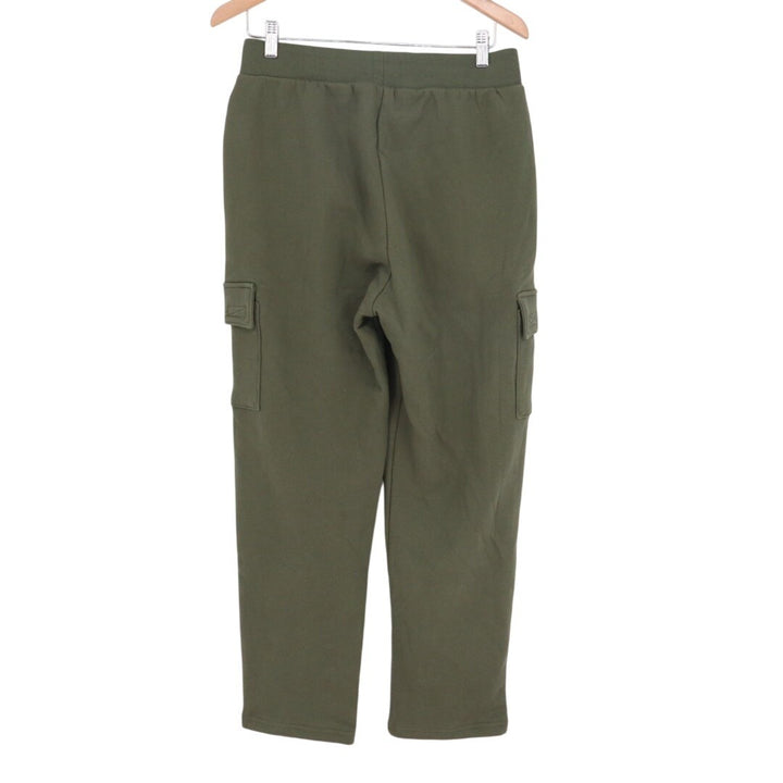 American Giant Sweatpants Womens Medium Green Cotton Fleece Lined Straight Leg