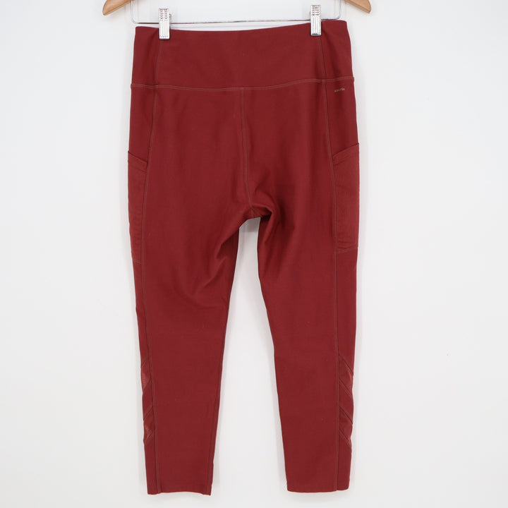 Mondetta Performance Luxury Womens Burgundy Cropped Leggings with Pockets Size M