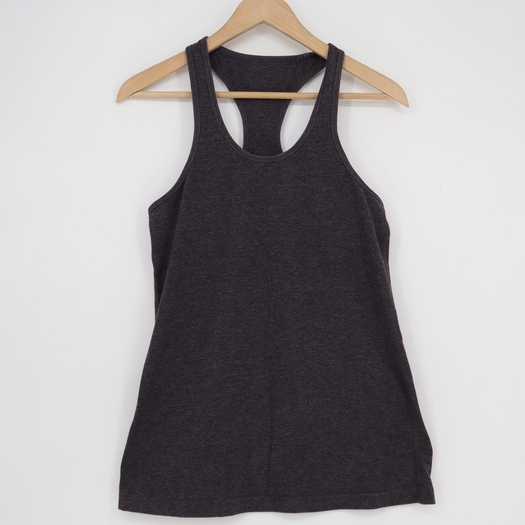 Unbranded Womens Racerback Tank Top Charcoal Grey Heathered Activewear