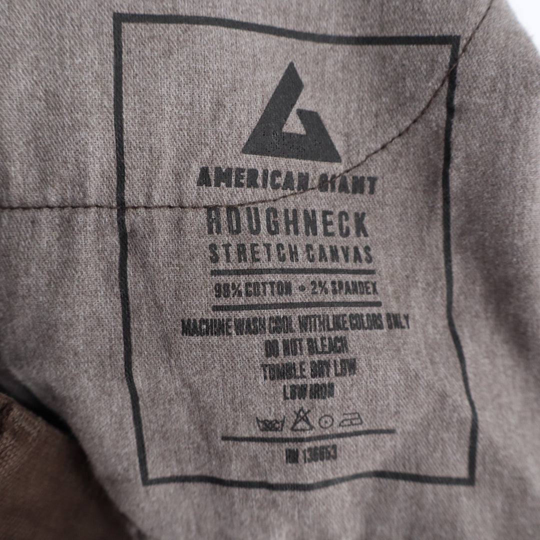 American Giant Roughneck Pants Men 32x30 Brown Cotton Stretch 5-Pockets Straight