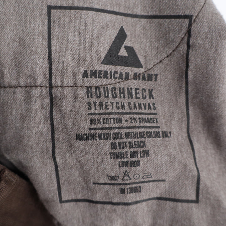 American Giant Roughneck Pants Men 32x30 Brown Cotton Stretch 5-Pockets Straight