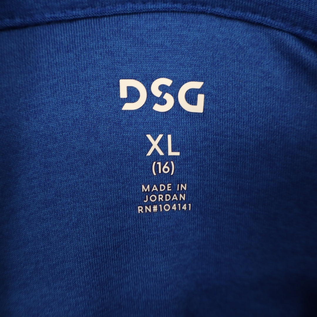 DSG Girls Movement LS 1/4 Zip Royal Blue Heather Pullover Size XL 16