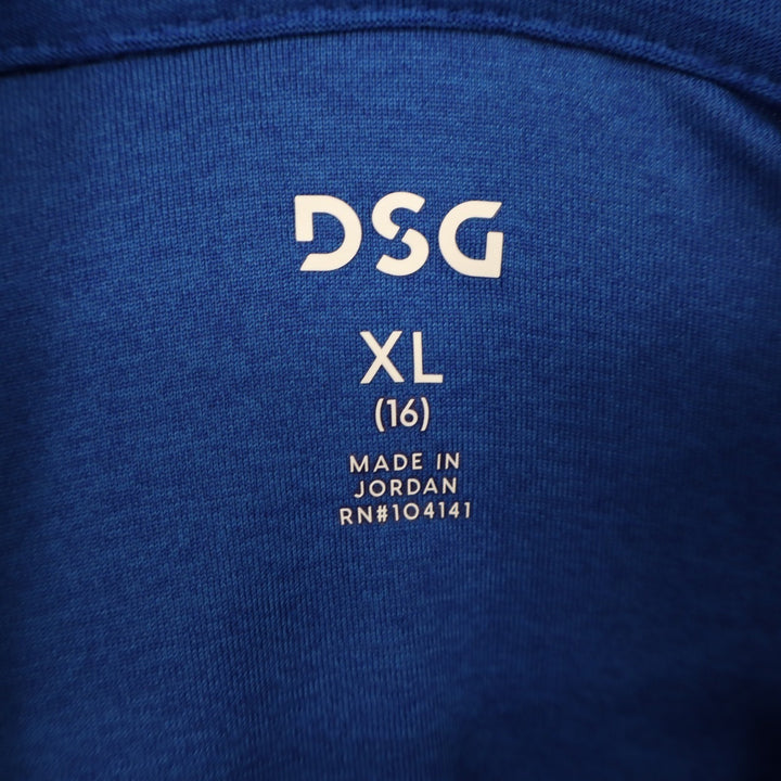 DSG Girls Movement LS 1/4 Zip Royal Blue Heather Pullover Size XL 16