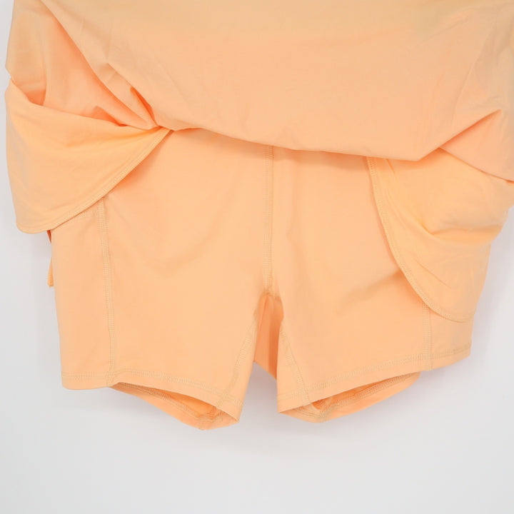 Calia Womens TrueLight Golf Skort Peach Sherbet Orange Striped Size 4