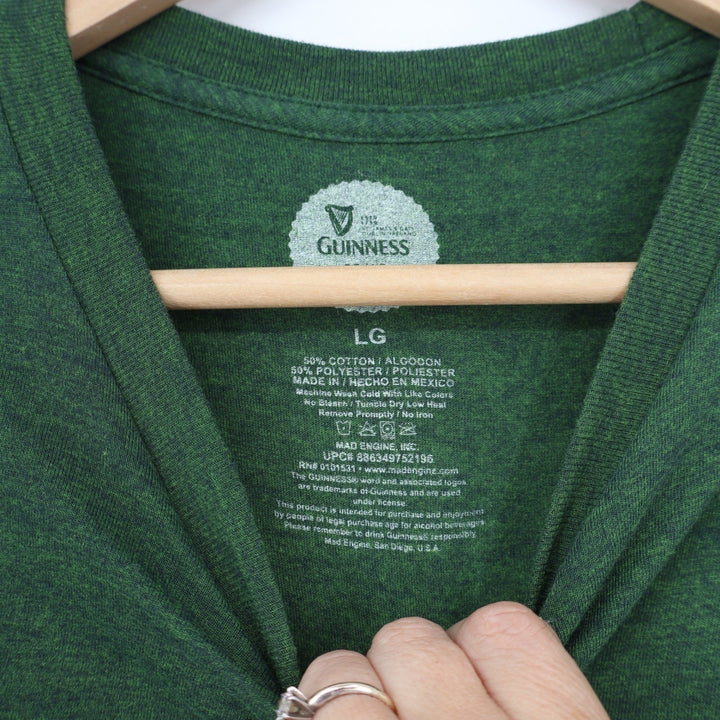 Guinness Extra Stout Dublin Graphic T-Shirt Mens Large Green Heathered Tee