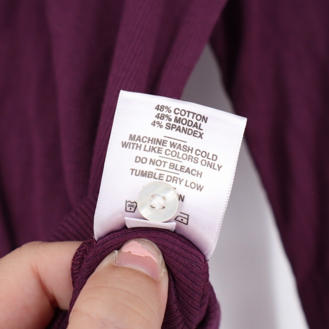 American Giant Women's Luxe Rib Square Neck Cardigan Size XL Made In USA